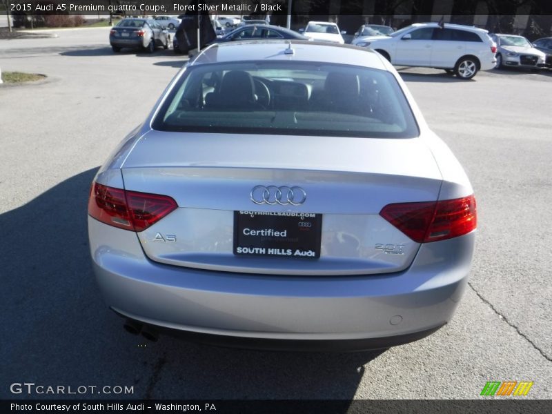 Floret Silver Metallic / Black 2015 Audi A5 Premium quattro Coupe