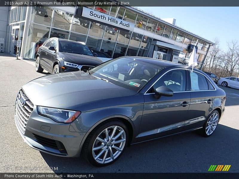 Monsoon Gray Metallic / Black 2015 Audi A3 2.0 Premium Plus quattro