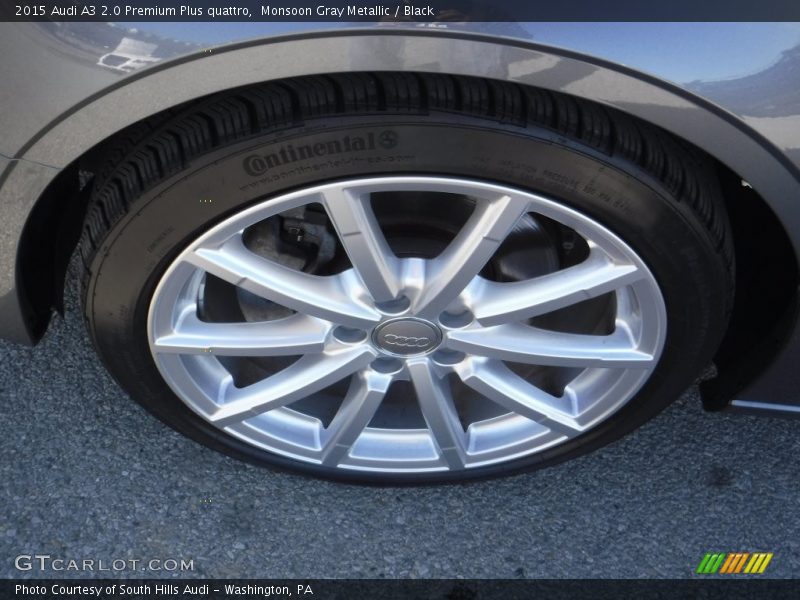 Monsoon Gray Metallic / Black 2015 Audi A3 2.0 Premium Plus quattro
