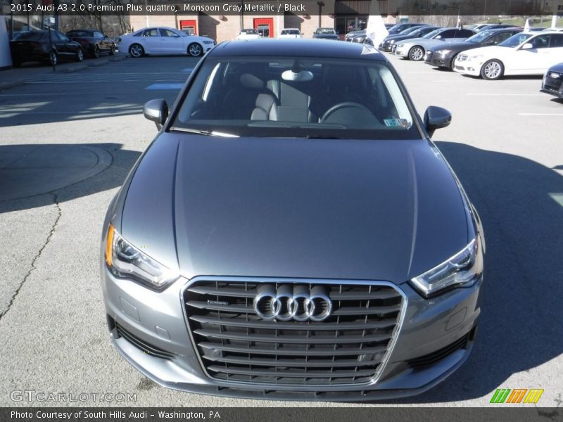 Monsoon Gray Metallic / Black 2015 Audi A3 2.0 Premium Plus quattro