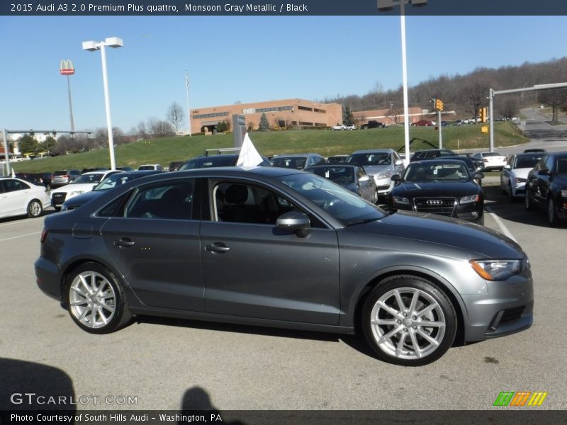 Monsoon Gray Metallic / Black 2015 Audi A3 2.0 Premium Plus quattro