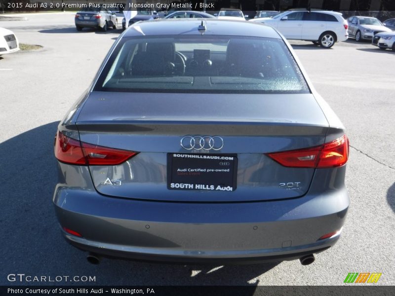 Monsoon Gray Metallic / Black 2015 Audi A3 2.0 Premium Plus quattro
