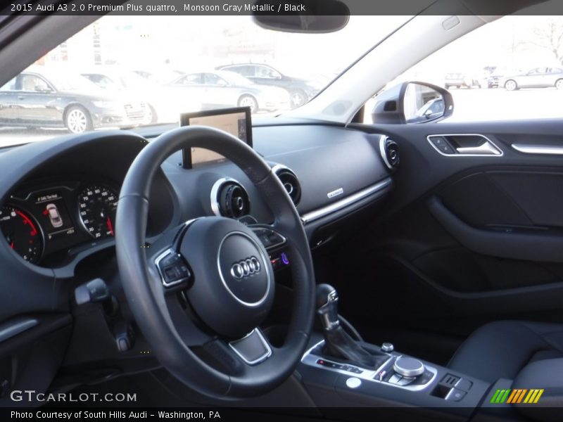 Monsoon Gray Metallic / Black 2015 Audi A3 2.0 Premium Plus quattro