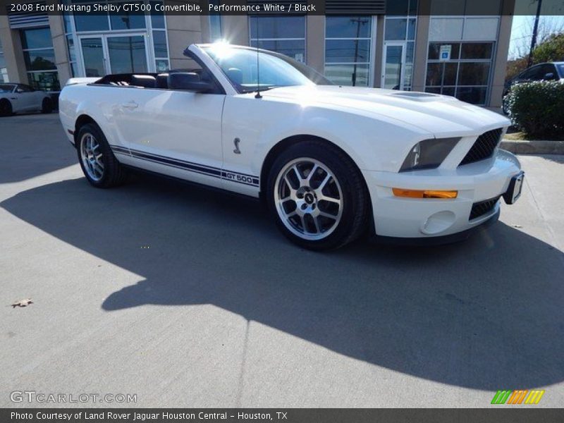 Performance White / Black 2008 Ford Mustang Shelby GT500 Convertible