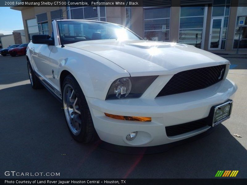 Performance White / Black 2008 Ford Mustang Shelby GT500 Convertible