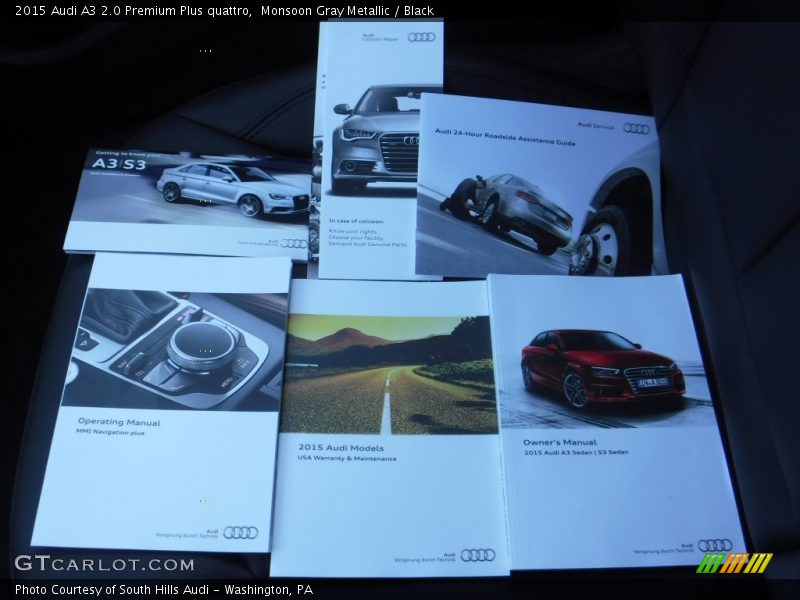 Monsoon Gray Metallic / Black 2015 Audi A3 2.0 Premium Plus quattro