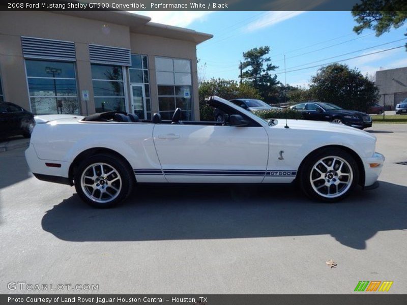 Performance White / Black 2008 Ford Mustang Shelby GT500 Convertible