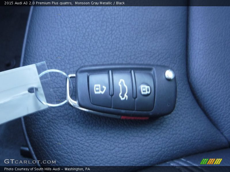 Monsoon Gray Metallic / Black 2015 Audi A3 2.0 Premium Plus quattro