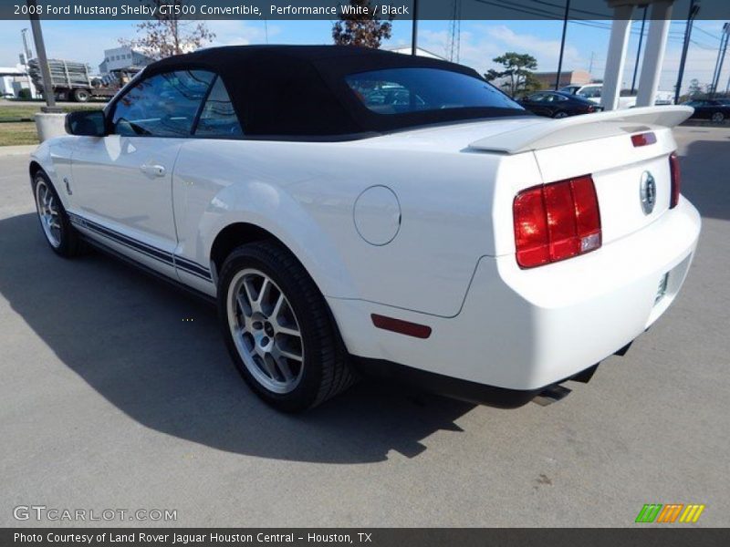 Performance White / Black 2008 Ford Mustang Shelby GT500 Convertible