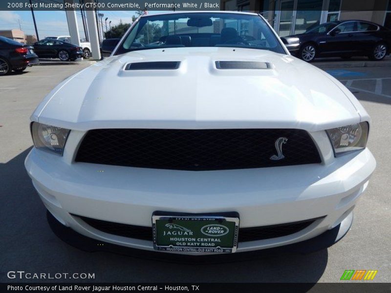 Performance White / Black 2008 Ford Mustang Shelby GT500 Convertible