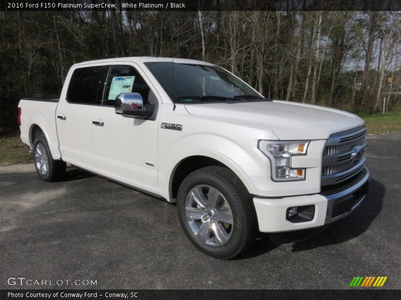 White Platinum / Black 2016 Ford F150 Platinum SuperCrew