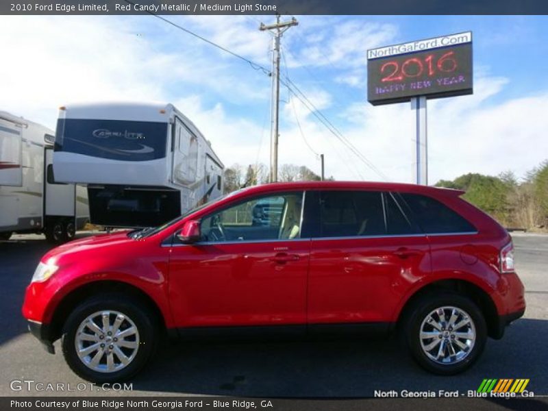 Red Candy Metallic / Medium Light Stone 2010 Ford Edge Limited