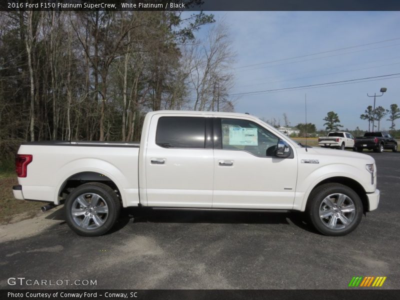 White Platinum / Black 2016 Ford F150 Platinum SuperCrew