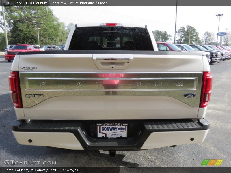 White Platinum / Black 2016 Ford F150 Platinum SuperCrew