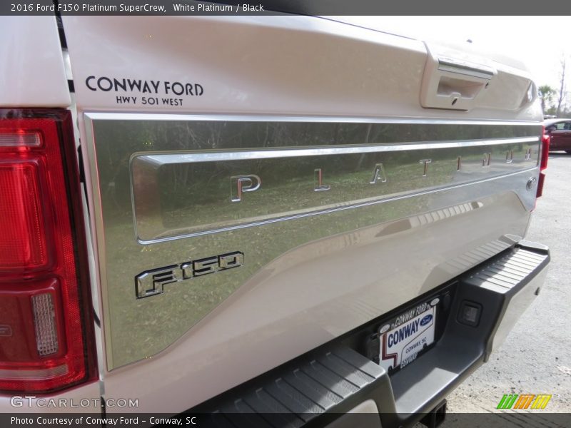 White Platinum / Black 2016 Ford F150 Platinum SuperCrew