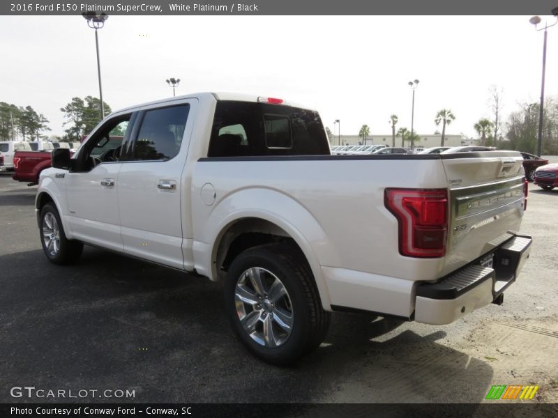 White Platinum / Black 2016 Ford F150 Platinum SuperCrew