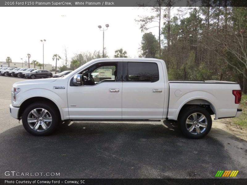 White Platinum / Black 2016 Ford F150 Platinum SuperCrew