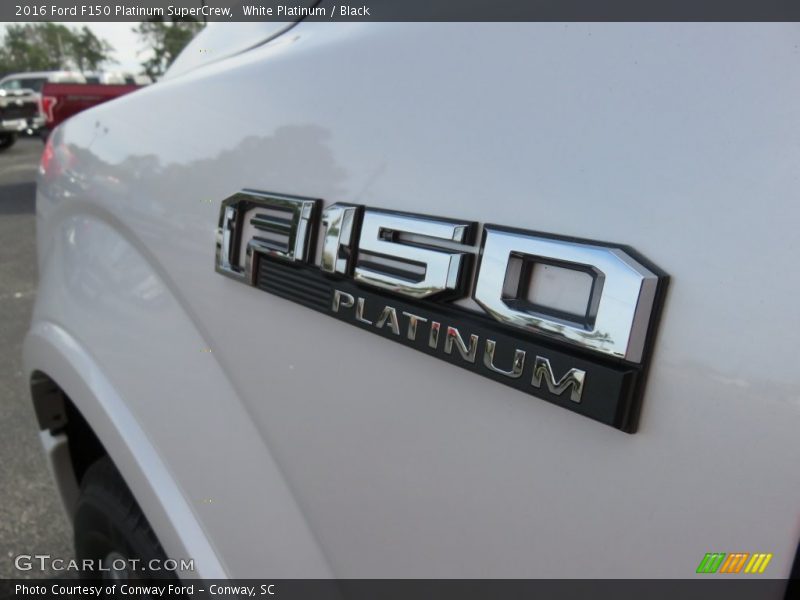 White Platinum / Black 2016 Ford F150 Platinum SuperCrew