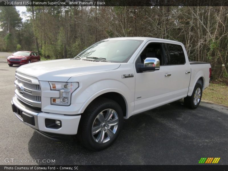 White Platinum / Black 2016 Ford F150 Platinum SuperCrew