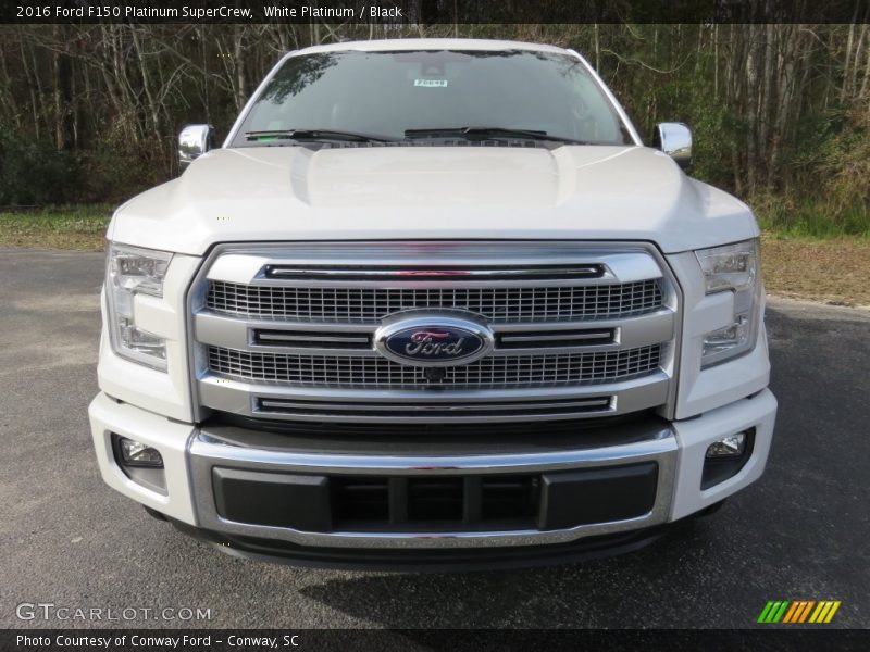 White Platinum / Black 2016 Ford F150 Platinum SuperCrew