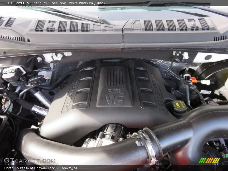White Platinum / Black 2016 Ford F150 Platinum SuperCrew