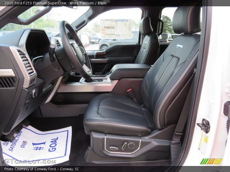 White Platinum / Black 2016 Ford F150 Platinum SuperCrew