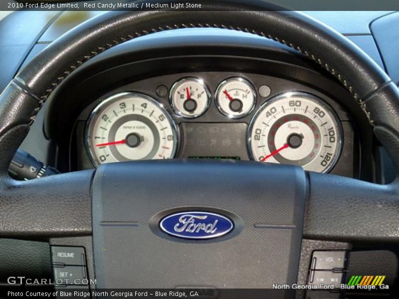 Red Candy Metallic / Medium Light Stone 2010 Ford Edge Limited