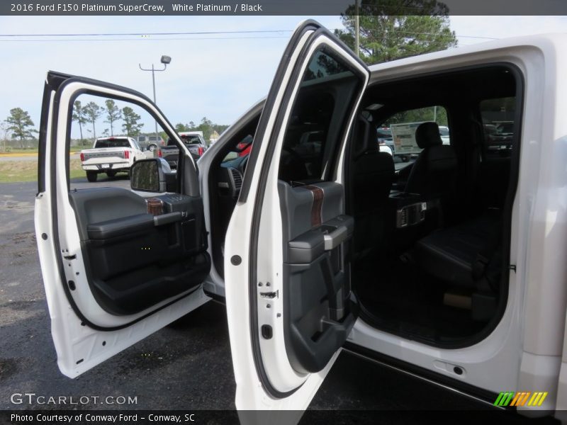 White Platinum / Black 2016 Ford F150 Platinum SuperCrew