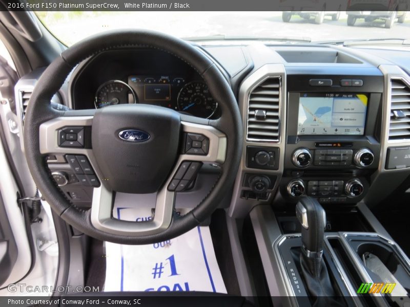 White Platinum / Black 2016 Ford F150 Platinum SuperCrew