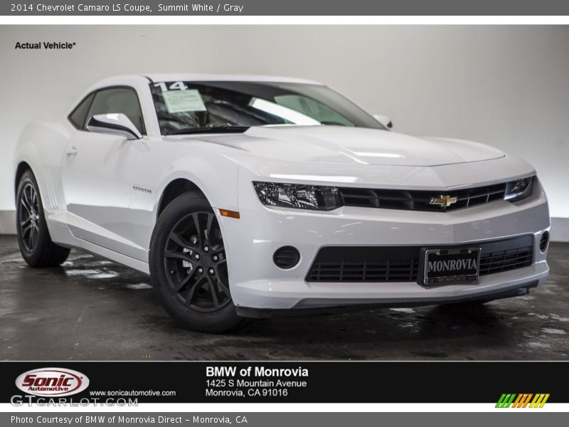 Summit White / Gray 2014 Chevrolet Camaro LS Coupe