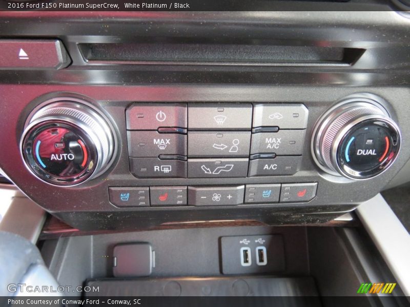 White Platinum / Black 2016 Ford F150 Platinum SuperCrew