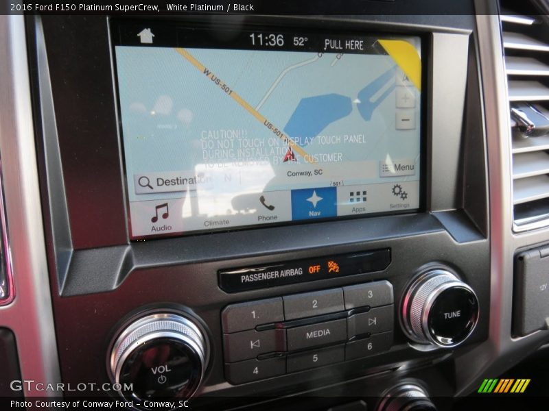 White Platinum / Black 2016 Ford F150 Platinum SuperCrew