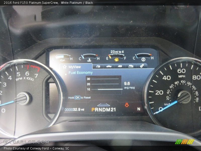 White Platinum / Black 2016 Ford F150 Platinum SuperCrew
