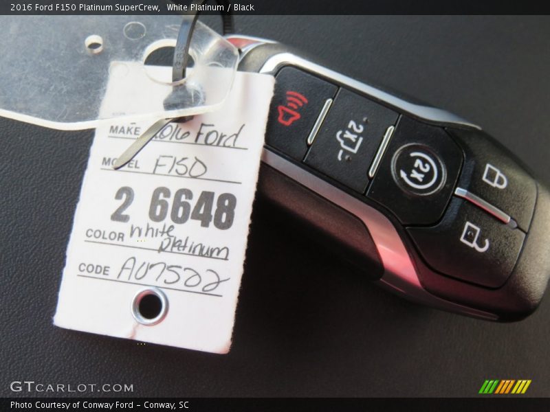 White Platinum / Black 2016 Ford F150 Platinum SuperCrew