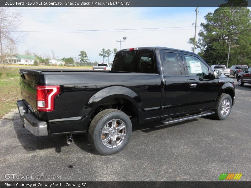 Shadow Black / Medium Earth Gray 2016 Ford F150 XLT SuperCab