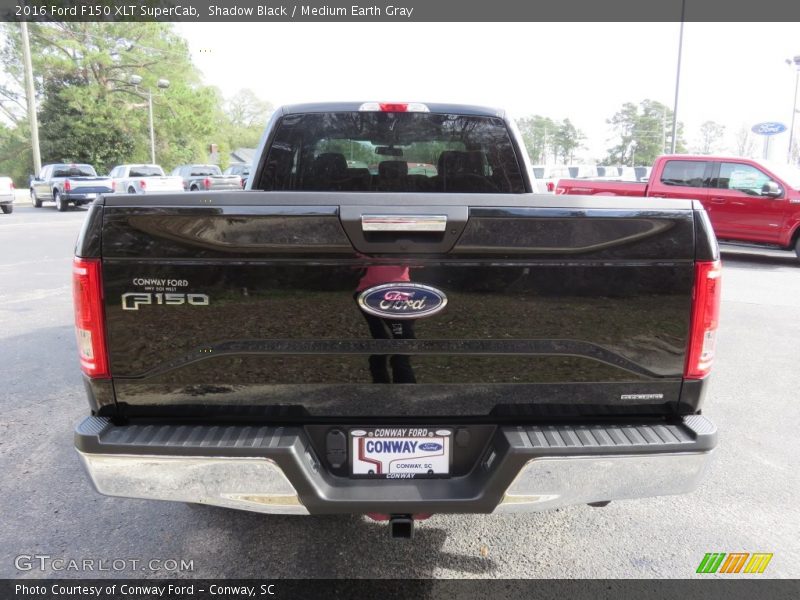 Shadow Black / Medium Earth Gray 2016 Ford F150 XLT SuperCab