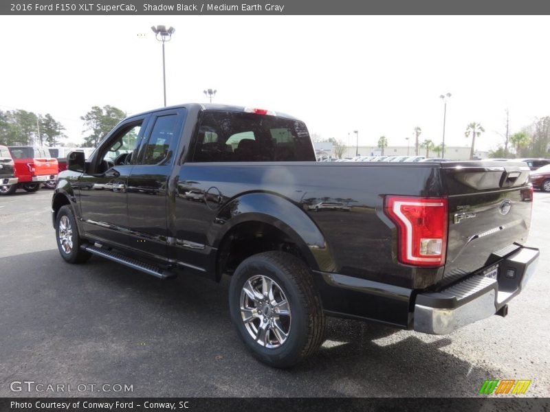 Shadow Black / Medium Earth Gray 2016 Ford F150 XLT SuperCab