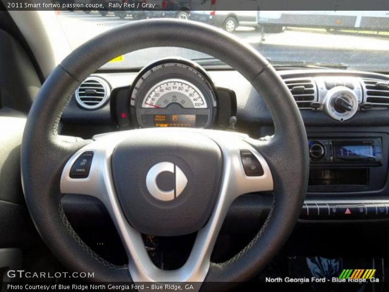 Rally Red / Gray 2011 Smart fortwo passion coupe