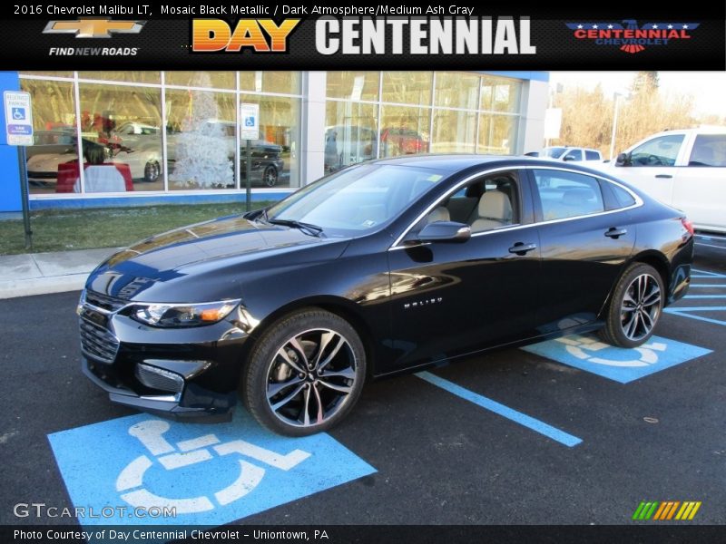 Mosaic Black Metallic / Dark Atmosphere/Medium Ash Gray 2016 Chevrolet Malibu LT