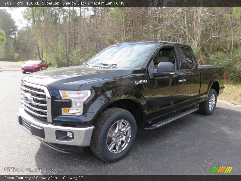 Shadow Black / Medium Earth Gray 2016 Ford F150 XLT SuperCab