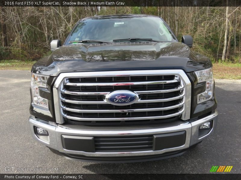 Shadow Black / Medium Earth Gray 2016 Ford F150 XLT SuperCab