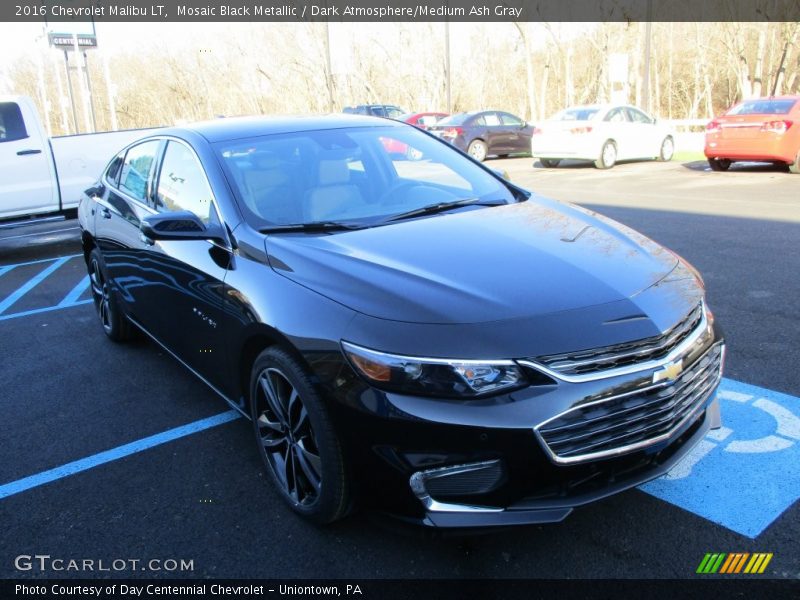 Mosaic Black Metallic / Dark Atmosphere/Medium Ash Gray 2016 Chevrolet Malibu LT