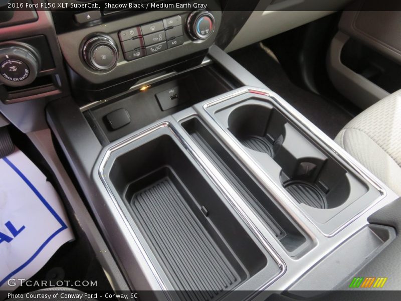 Shadow Black / Medium Earth Gray 2016 Ford F150 XLT SuperCab