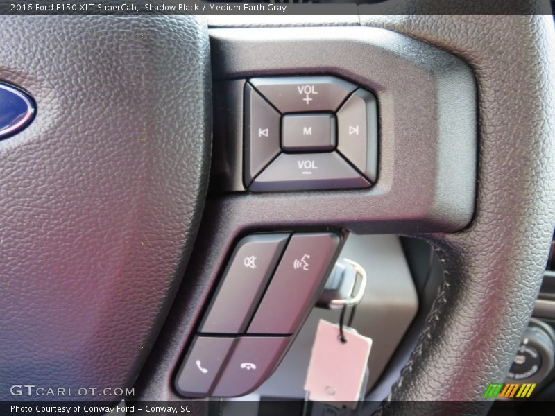 Shadow Black / Medium Earth Gray 2016 Ford F150 XLT SuperCab
