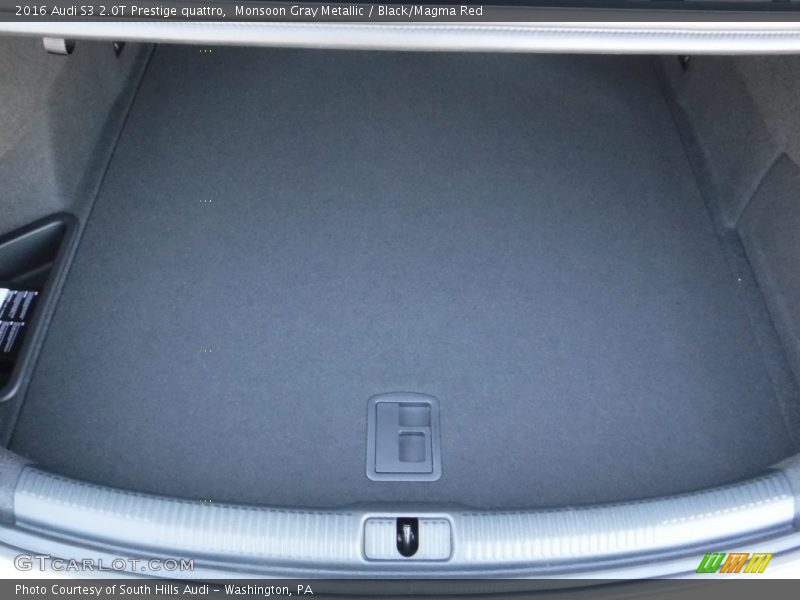 Monsoon Gray Metallic / Black/Magma Red 2016 Audi S3 2.0T Prestige quattro