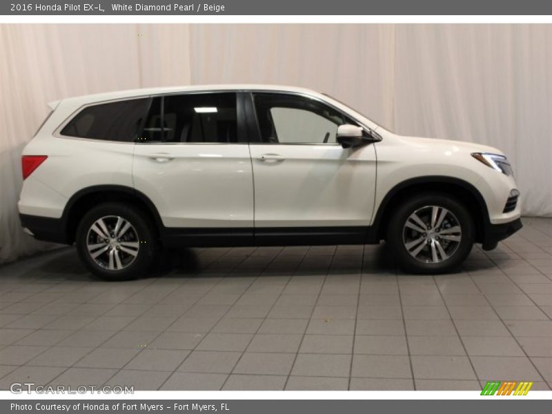 White Diamond Pearl / Beige 2016 Honda Pilot EX-L