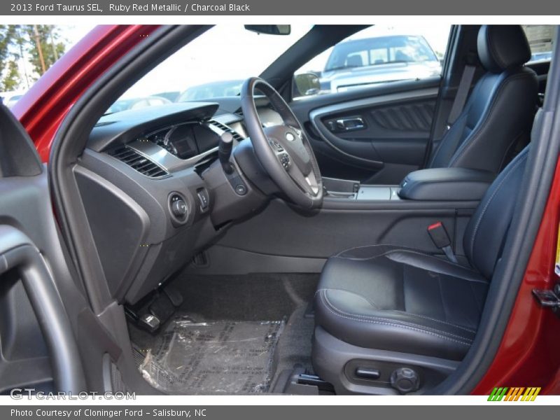 Ruby Red Metallic / Charcoal Black 2013 Ford Taurus SEL