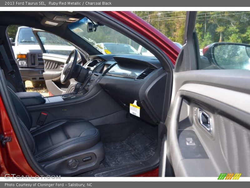 Ruby Red Metallic / Charcoal Black 2013 Ford Taurus SEL