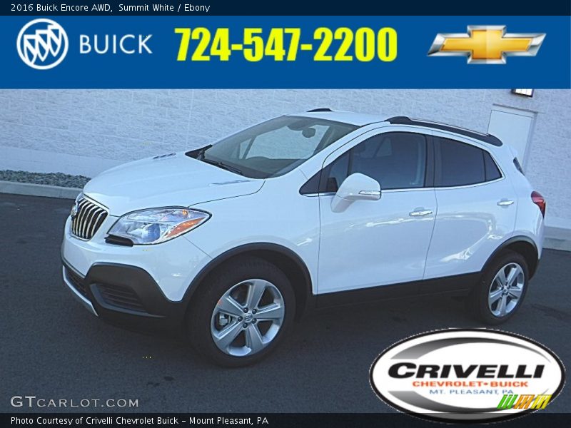 Summit White / Ebony 2016 Buick Encore AWD