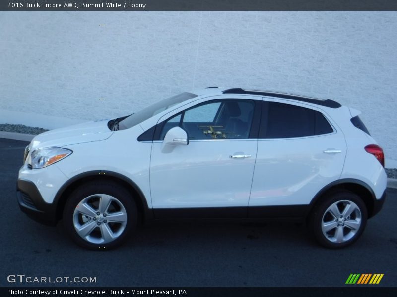 Summit White / Ebony 2016 Buick Encore AWD
